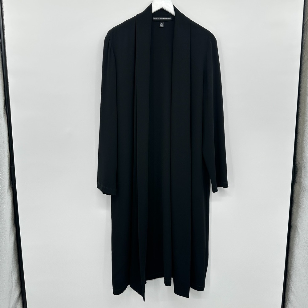 Vintage Linda Allard Ellen Tracy Jacket Duster Size 14‎ Stretch Quiet Luxury USA - Picture 12 of 12